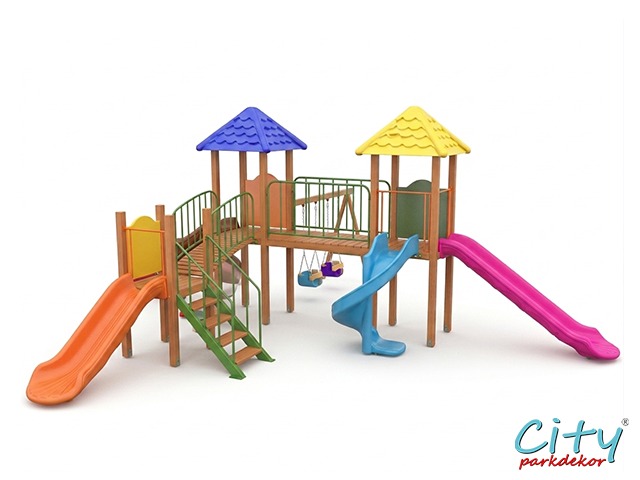 06-51556-Ahşap Seri Çocuk Oyun Parkı