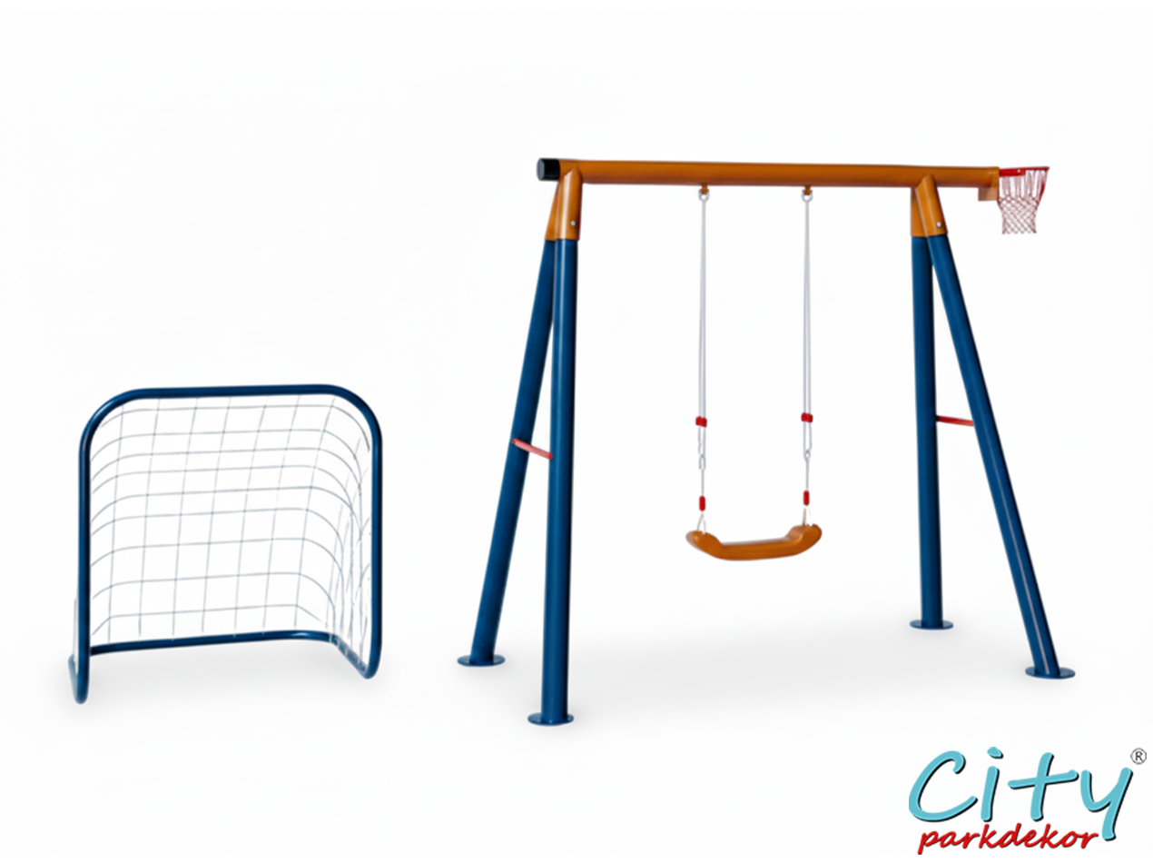 02 - 30711 - Metal Tırmanmalı Bahçe Kuluçka Salıncak Seti