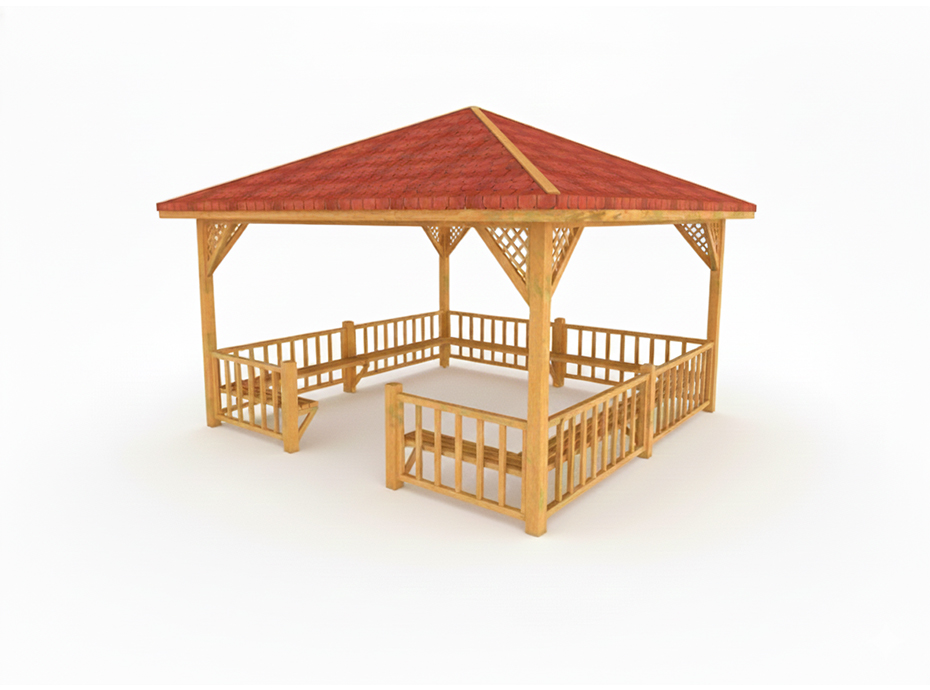 06 - 70131 Ahşap Kamelya Kare 400(L)x400(W)x300(H)