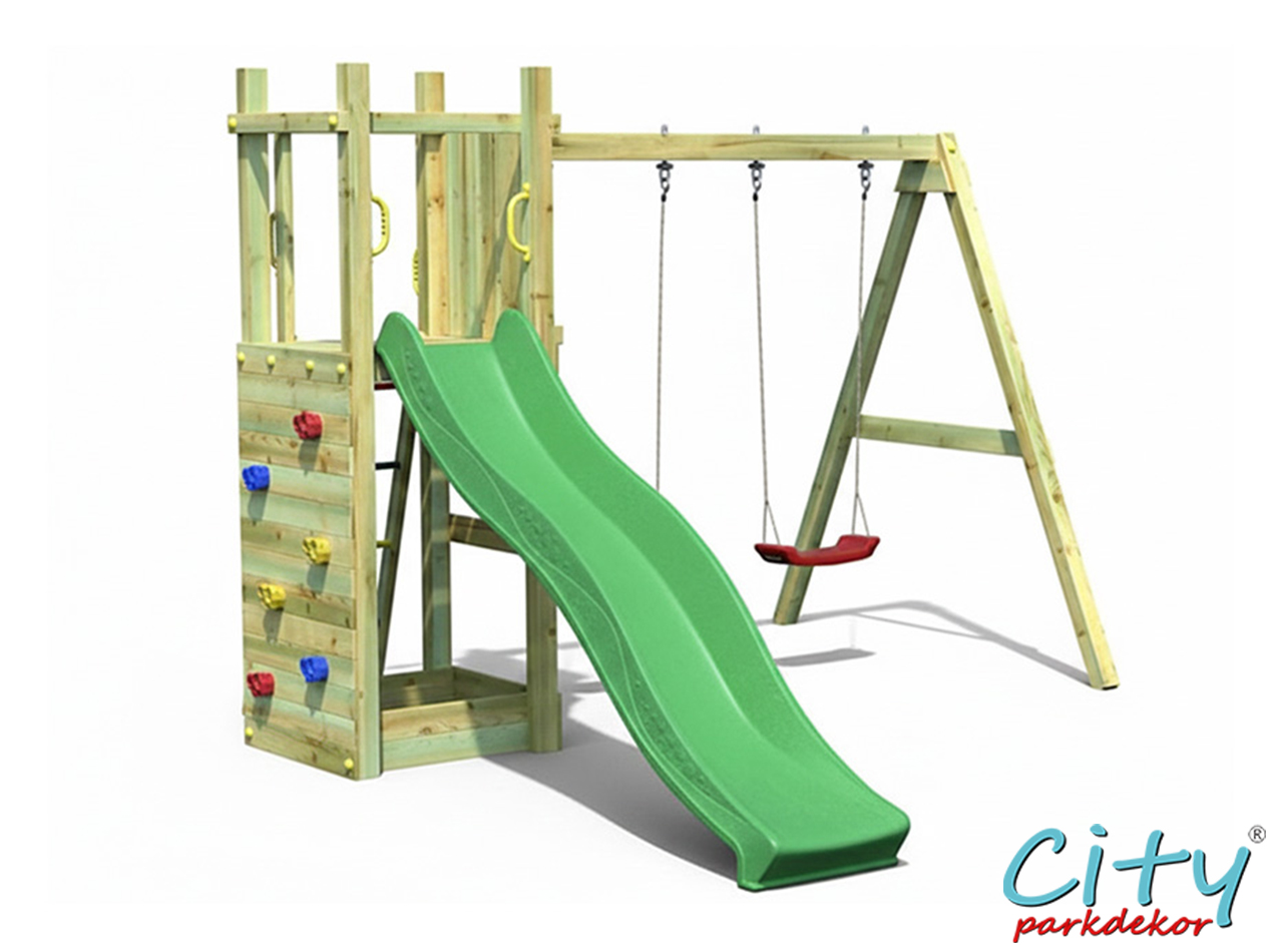 13 - 30675 Salıncaklı Tırmanmalı Kaydırak Seti