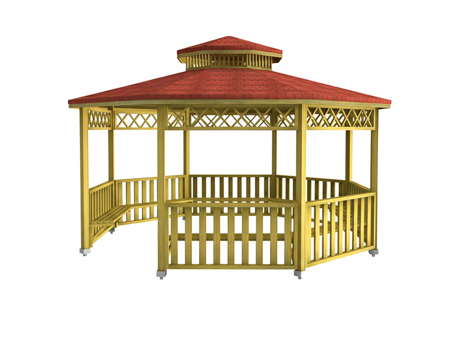 11 - 70171 Ahşap Kamelya Sekizgen 500(L)x500(W)x330(H)