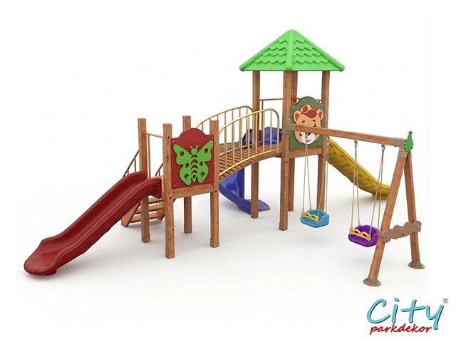 05-51555-Ahşap Seri Çocuk Oyun Parkı