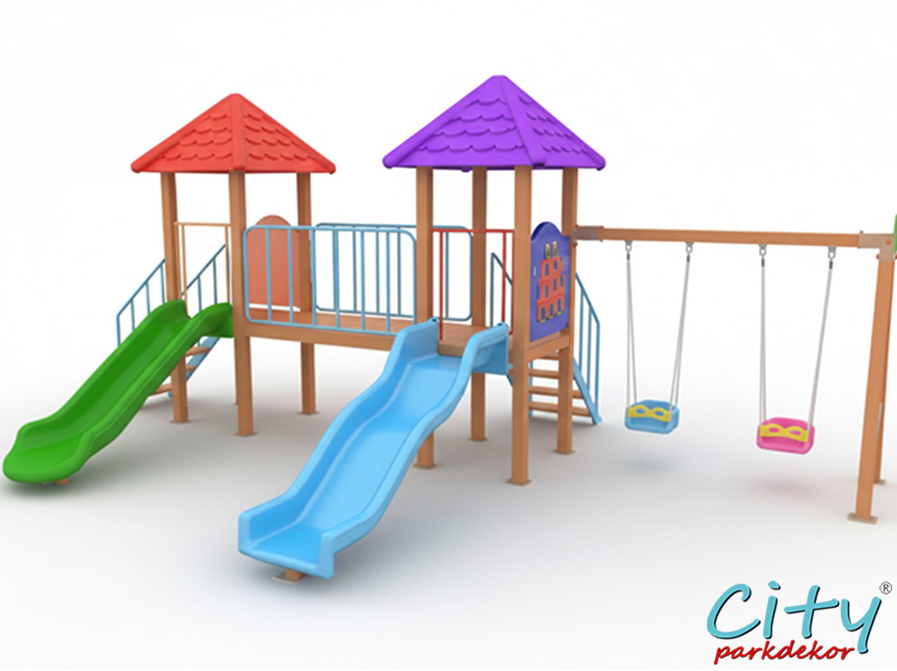 05-51555-Ahşap Seri Çocuk Oyun Parkı
