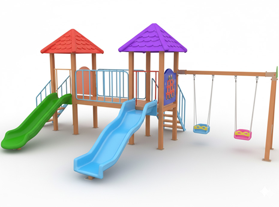 05-51555-Ahşap Seri Çocuk Oyun Parkı