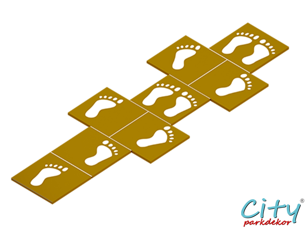 05-61500 Adımlı Seksek Oyun Takımı 8'Lİ (40x40x2cm Bordo-Sarı-Siyah-Yeşil ve Beyaz)