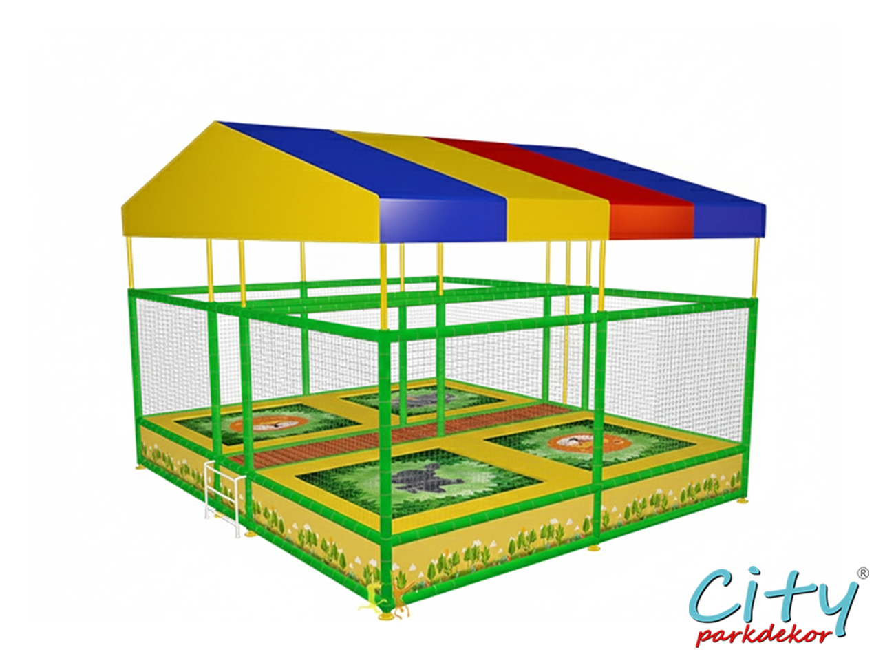 09 - 40677 - Çatılı Trambolin - Dörtlü