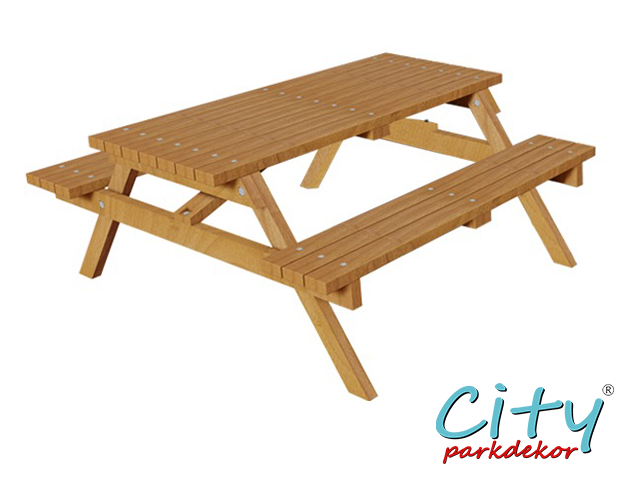01 - 70514 Piknik Masası (Ahşap Masa) 145(L)x180(W)x75(H)