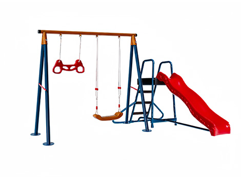 04 - 30714 - Komando İkili Bahçe Kaydırak Salıncak Seti