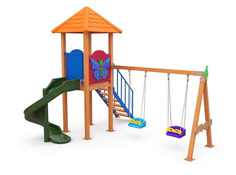 02-51552-Ahşap Seri Çocuk Oyun Parkı