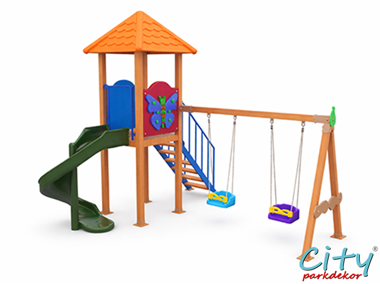 02-51552-Ahşap Seri Çocuk Oyun Parkı