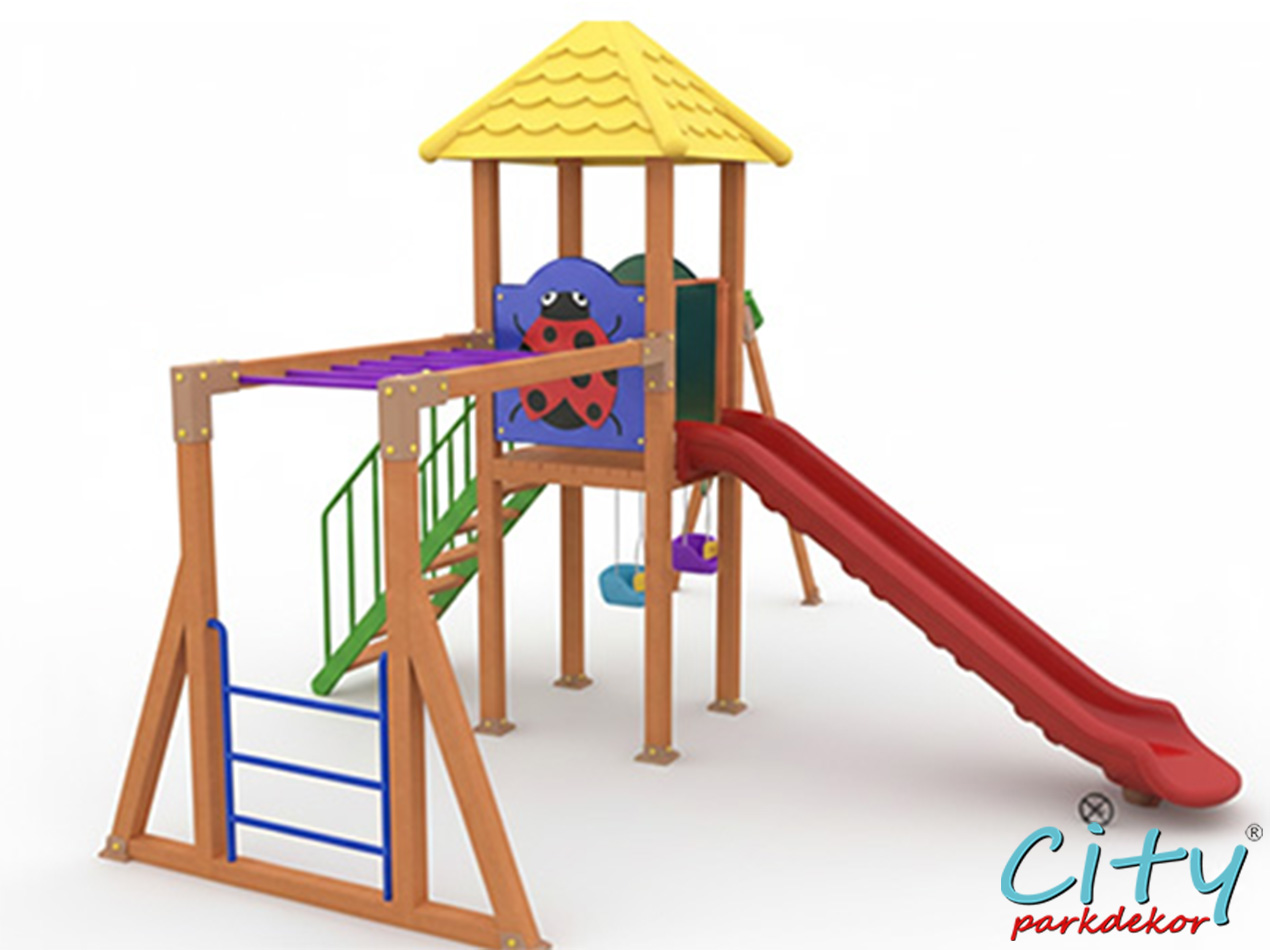 04-51554-Ahşap Seri Çocuk Oyun Parkı