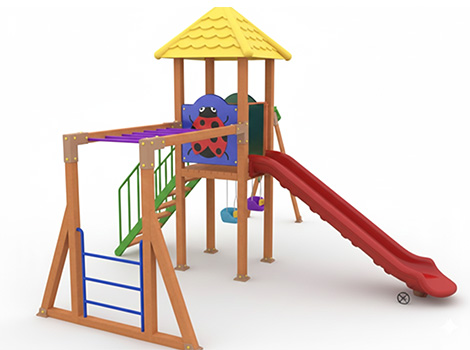 04-51554-Ahşap Seri Çocuk Oyun Parkı