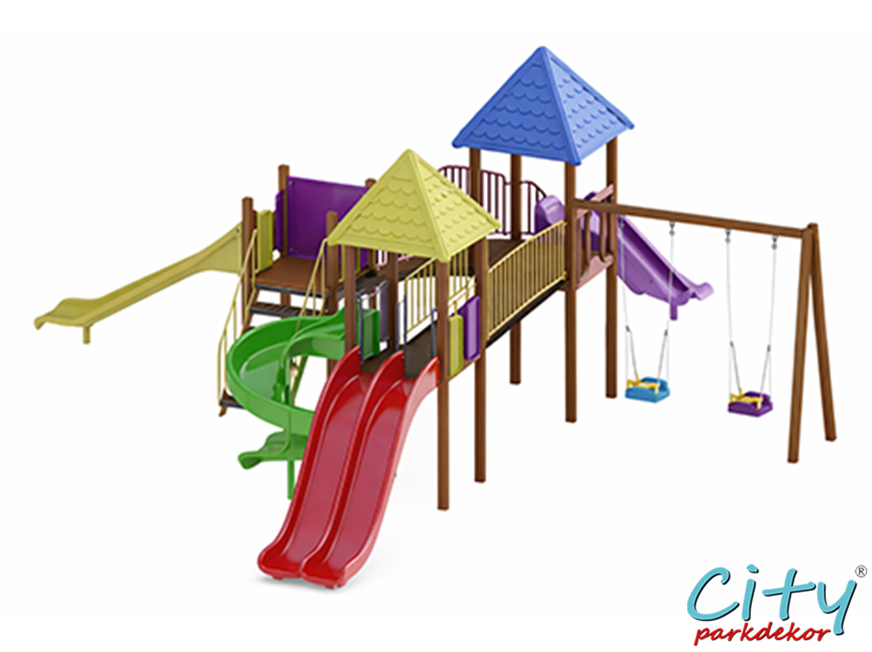 06-51556-Ahşap Seri Çocuk Oyun Parkı