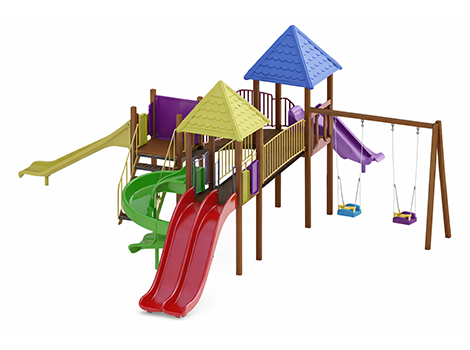 06-51556-Ahşap Seri Çocuk Oyun Parkı
