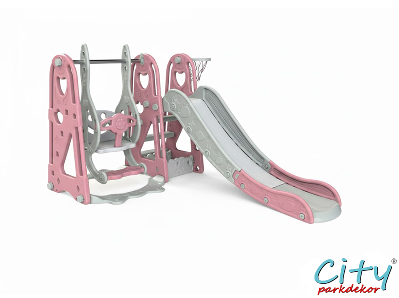 15 - 20536 - Mutlu Potalı Salıncak ve Kaydırak Seti