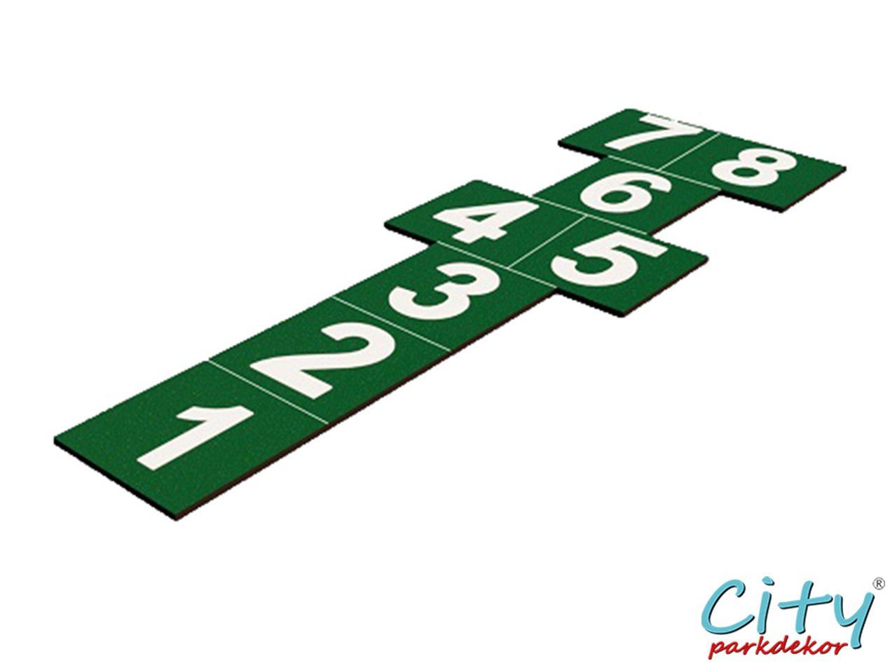 03-61500 Rakam Seksek Oyun Takımı 8'Lİ (40x40x2cm Bordo-Sarı-Siyah-Yeşil ve Beyaz)