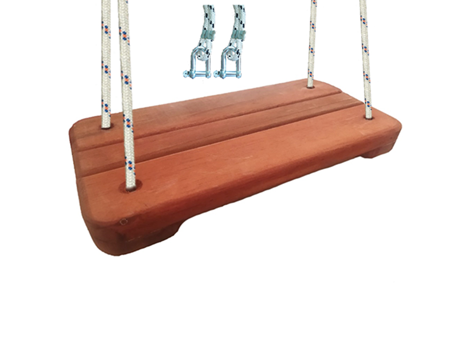 01-52261-Doğal Ahşap Park Salıncak Oturağı (Halatlı) - Çocuklar için